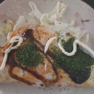 ライスペーパーのお好み焼き風